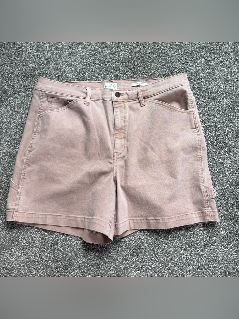 Wonderly Blush Pink Denim Shorts